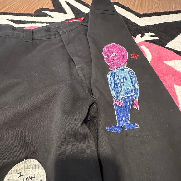 Supreme Daniel Johnston Embroidered Work Pant (SS20) - Size 36 - Lightly Used - Picture 6 of 10
